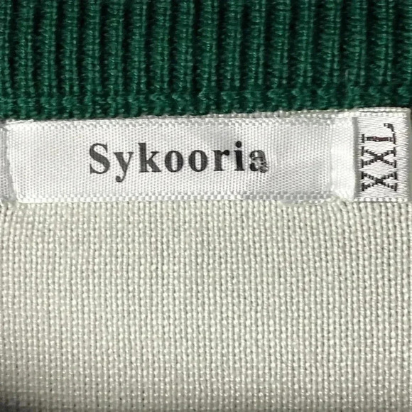 - SYKOORIA MENS SIZE XXL WINTER  CHRISTMAS SWEATER HUNTER GREEN REINDEERS … - Picture 5 of 10